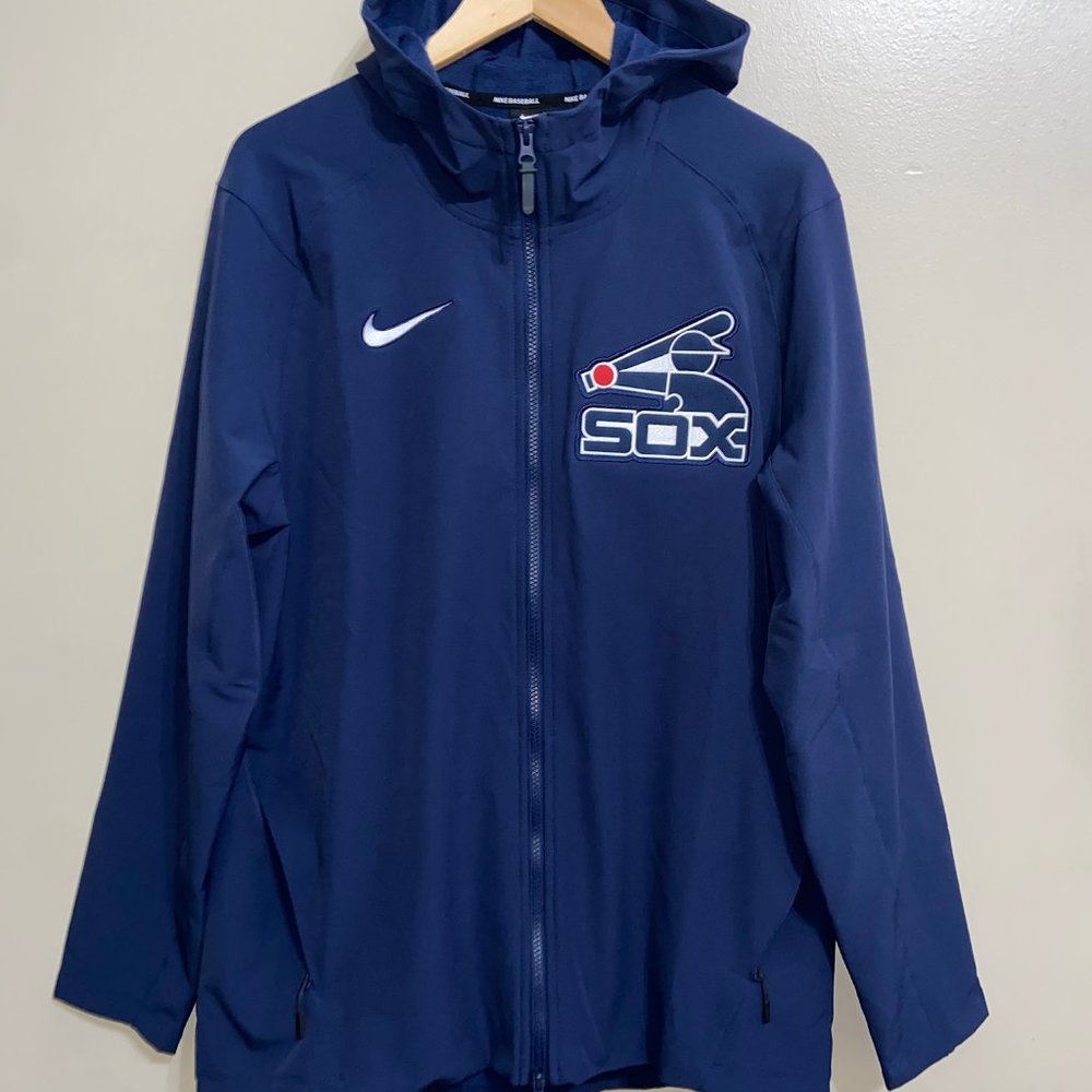 Nike Chicago White Sox MLB Authentic Collection Pregame Full-Zip Hoodie Mens L